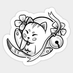 Japanese, clean cat Sticker